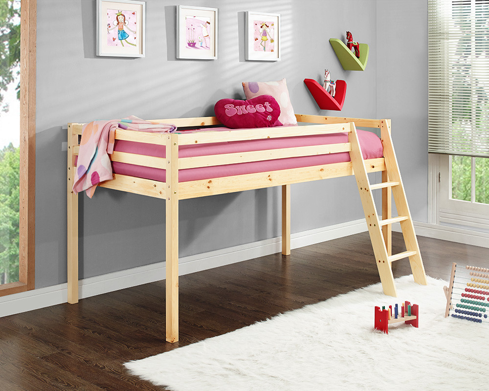mid sleeper bed with mattress